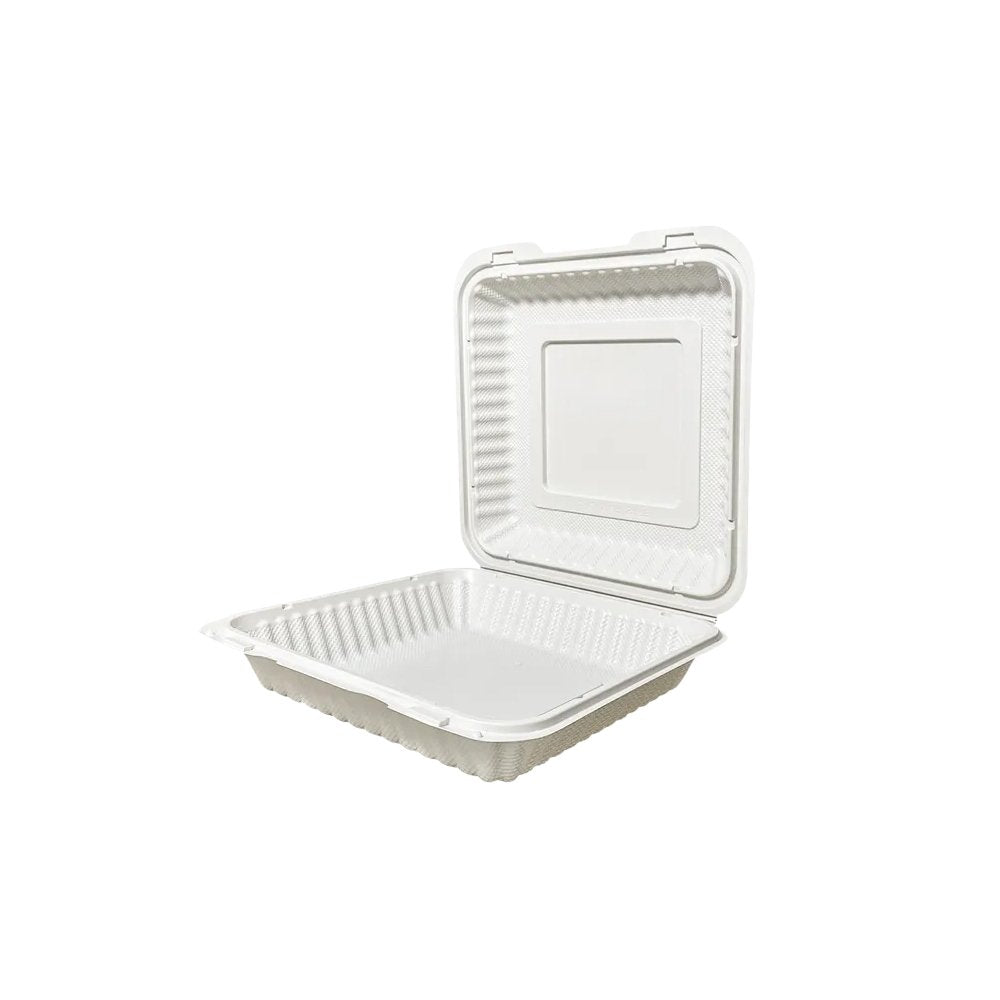 可生物降解 Pp 容器 9X9X2.7" 50 个