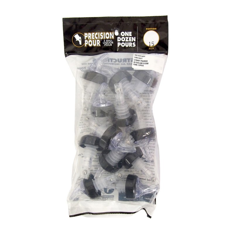 带颈圈倒酒器 透明 15ml 12 件