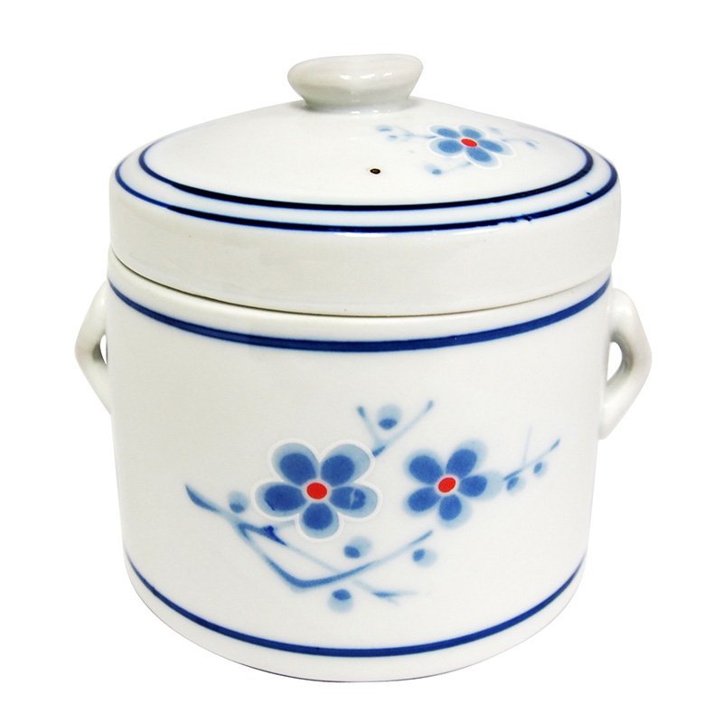 带盖陶器汤锅 白色 #50