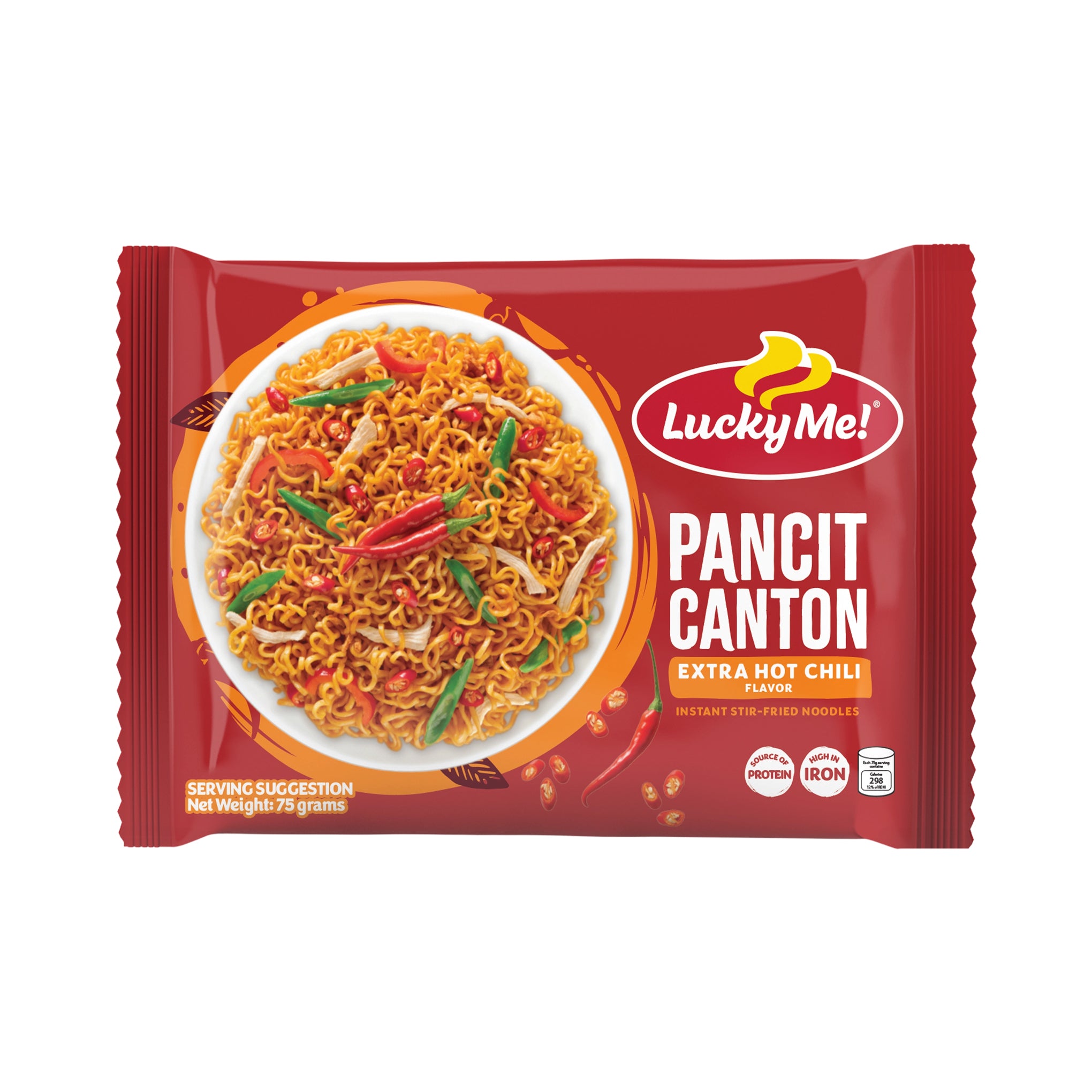 Instant Noodles Pancit Canton Extra Hot 6's x 75g