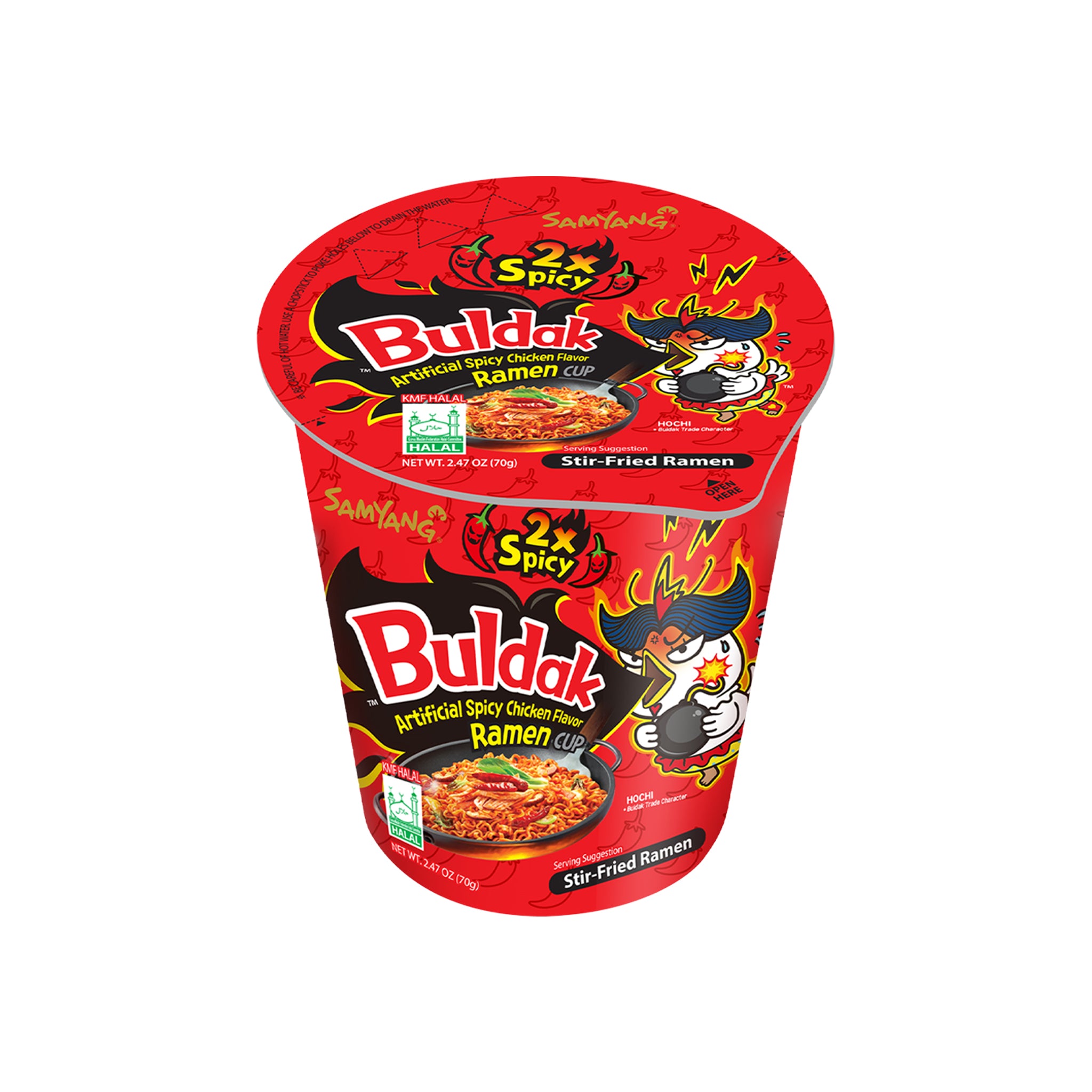 Buldak Hot Chicken 2xSpicy Ramen Cup 70g