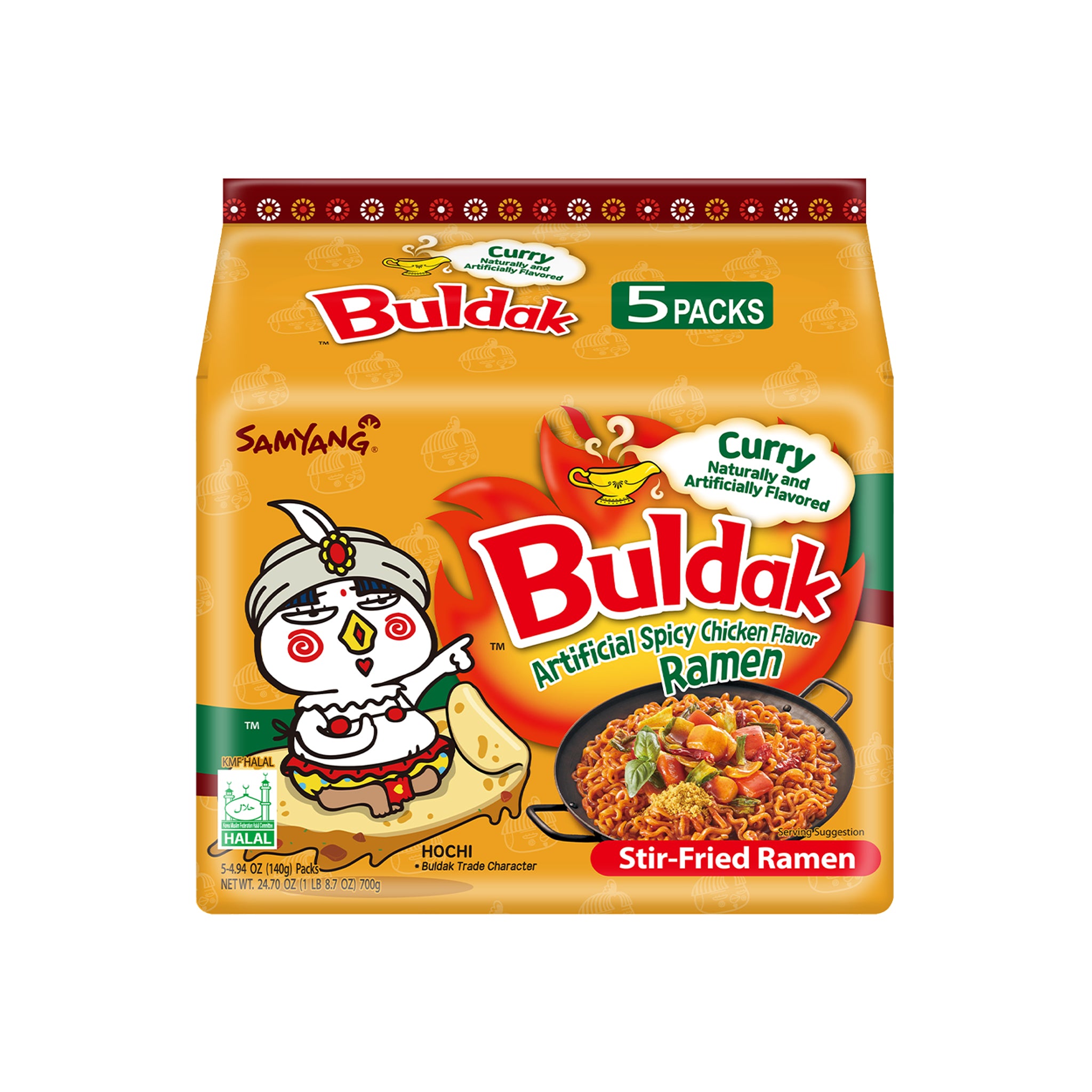 Buldak Hot Chicken Curry Ramen 5's x 140g