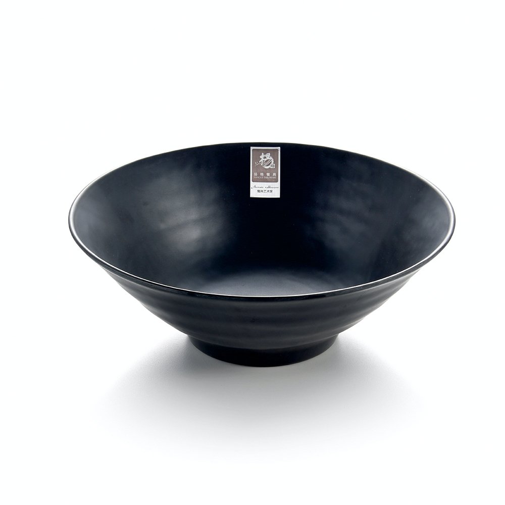 Melamine Open Flared Bowl Black 10"