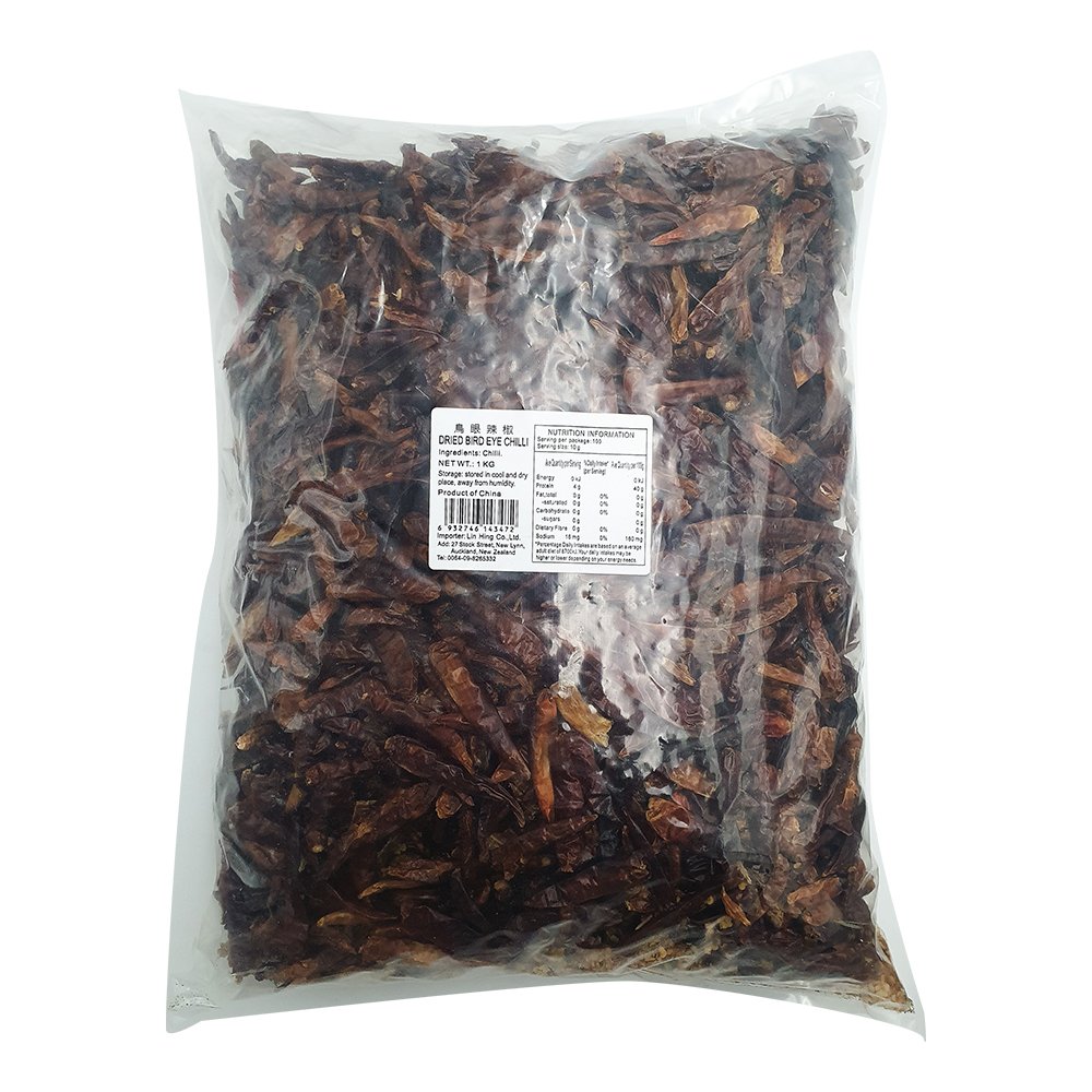 Dried Bird Eye Chilli Whole 1kg