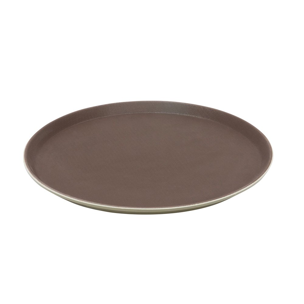 Catering Tray Round Non Slip Brown 40cm