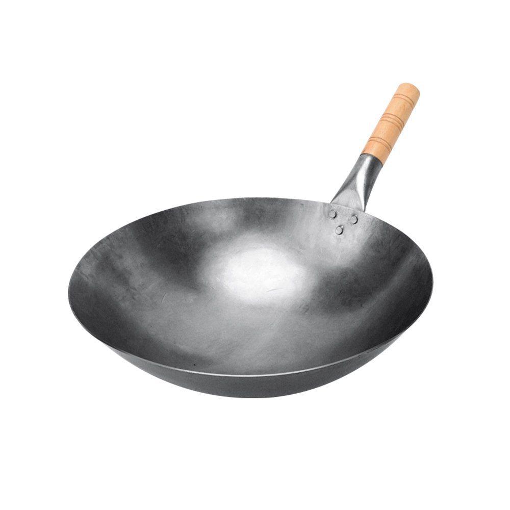 Wok Hand Pressed with  Long Handle 16"