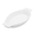 Crockery Oval Dish with  Handle  White 12.5"