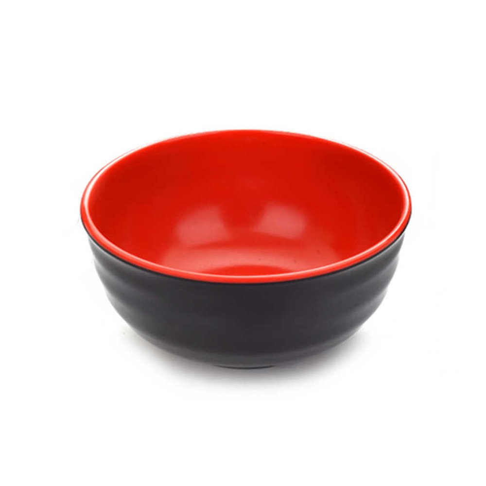 密胺碗 深棱纹 红/黑 20X8.1cm