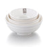 Melamine Ribbed Bowl White 8"