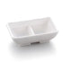 Melamine Square Double Sauce Dish White