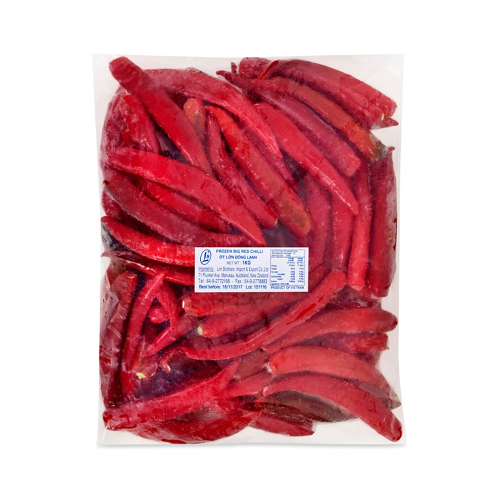 Frozen Big Red Chilli 1kg