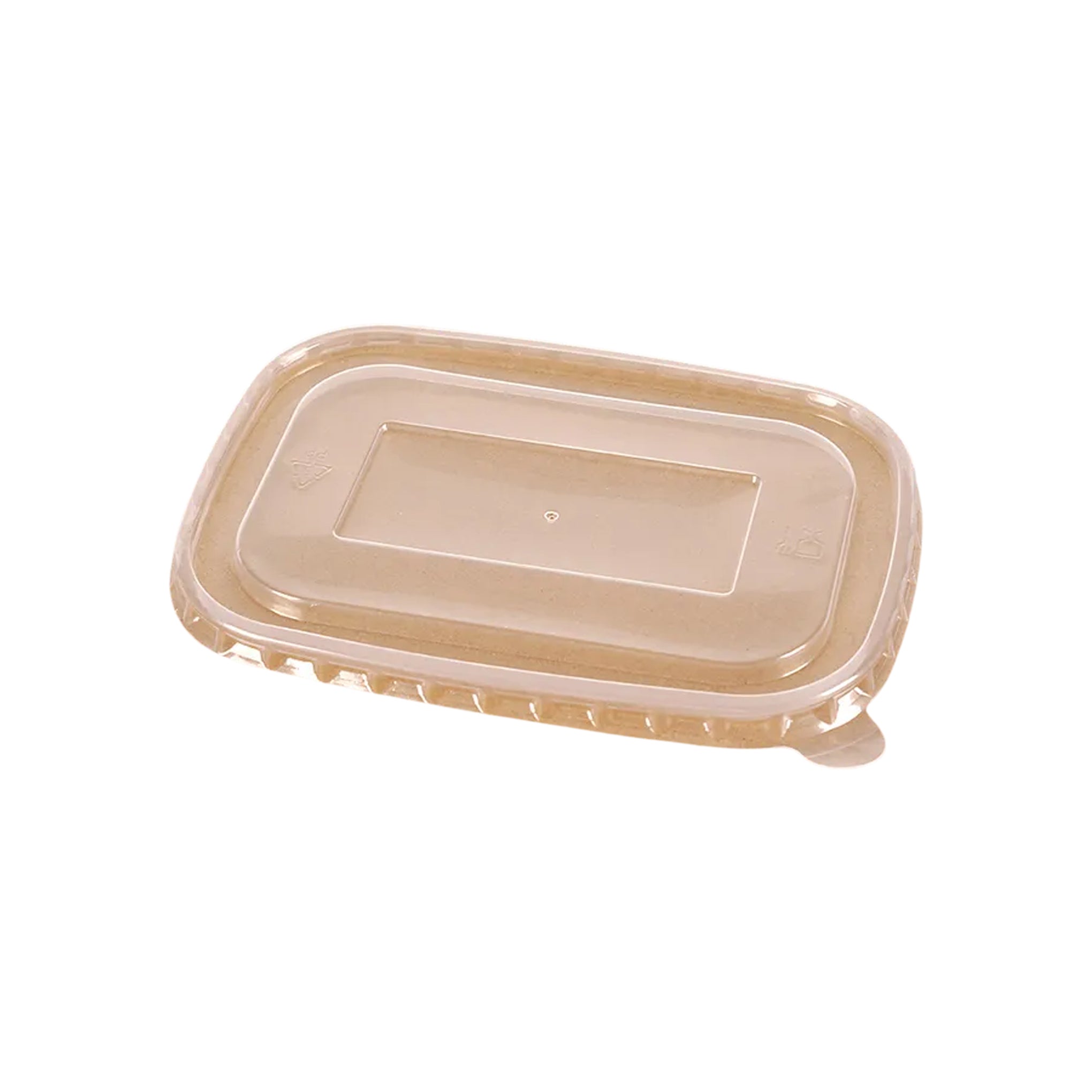 PP Lid For Kraft Rectangular Containers 50pcs