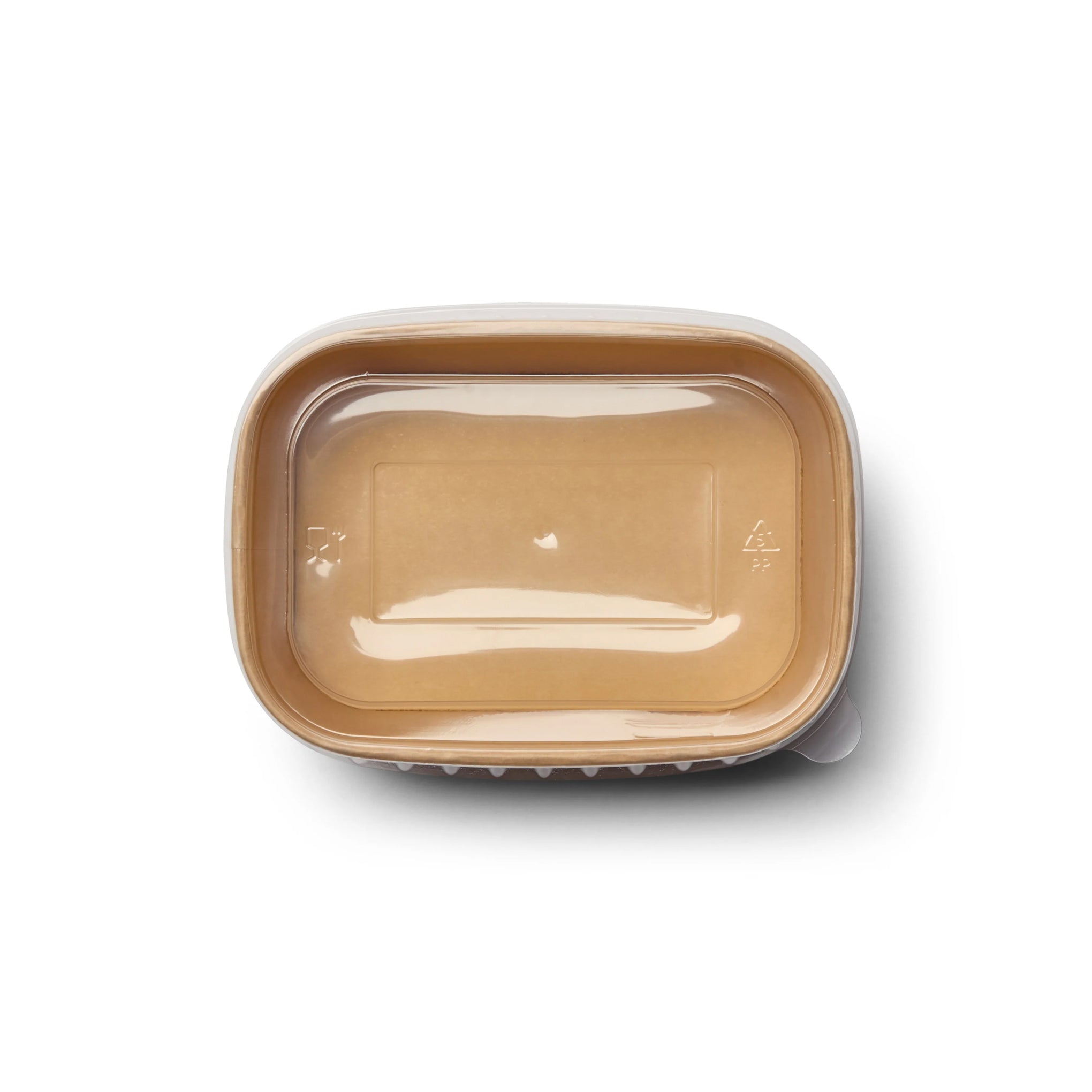 PP Lid For Kraft Rectangular Containers 50pcs