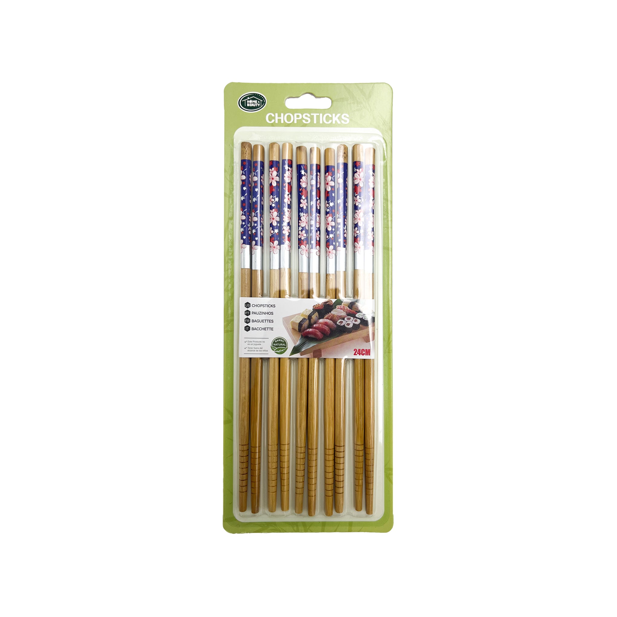 Wooden Chopsticks 24cm 5pairs