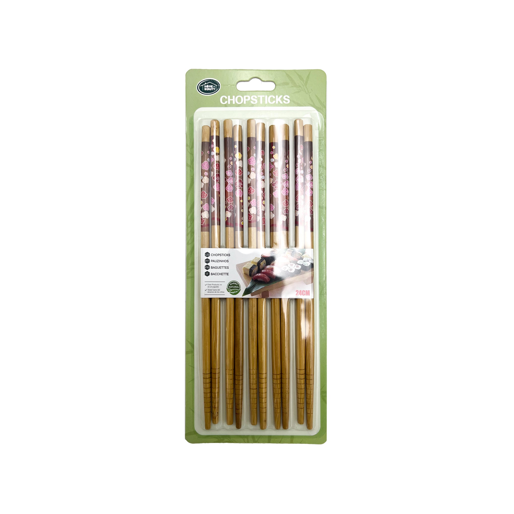 Wooden Chopsticks 24cm 5pairs