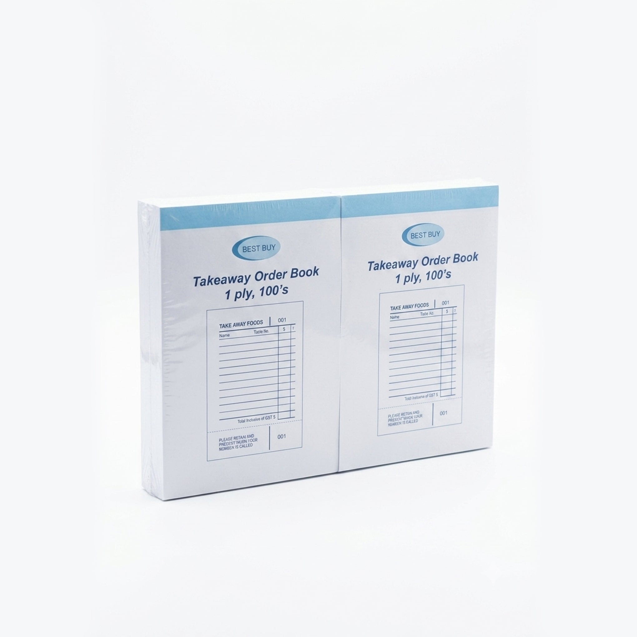 Takeaway Order Book 1Ply 100 Sheet 10 Pack