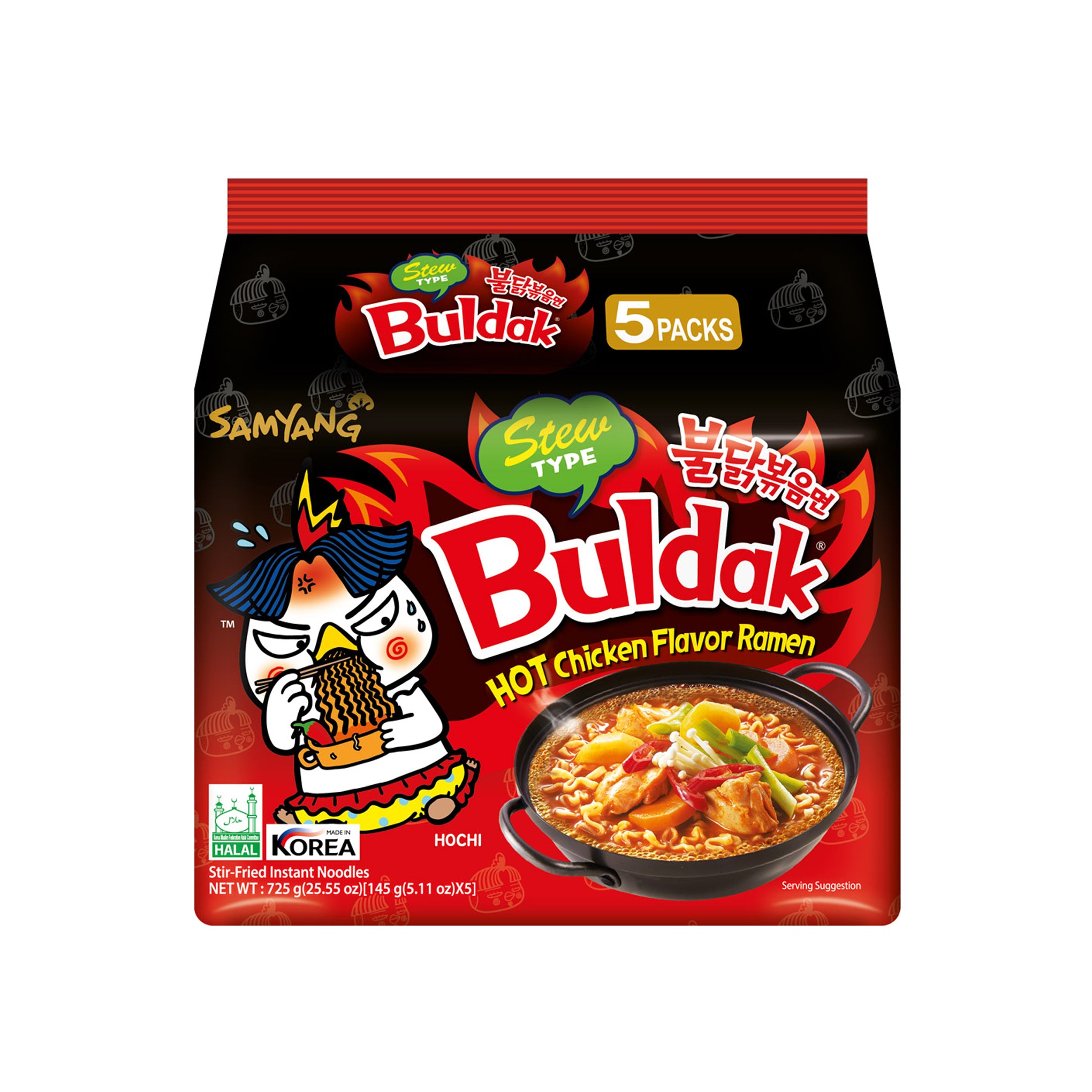 Buldak Hot Chicken Ramen Stew Type 5's x 120g