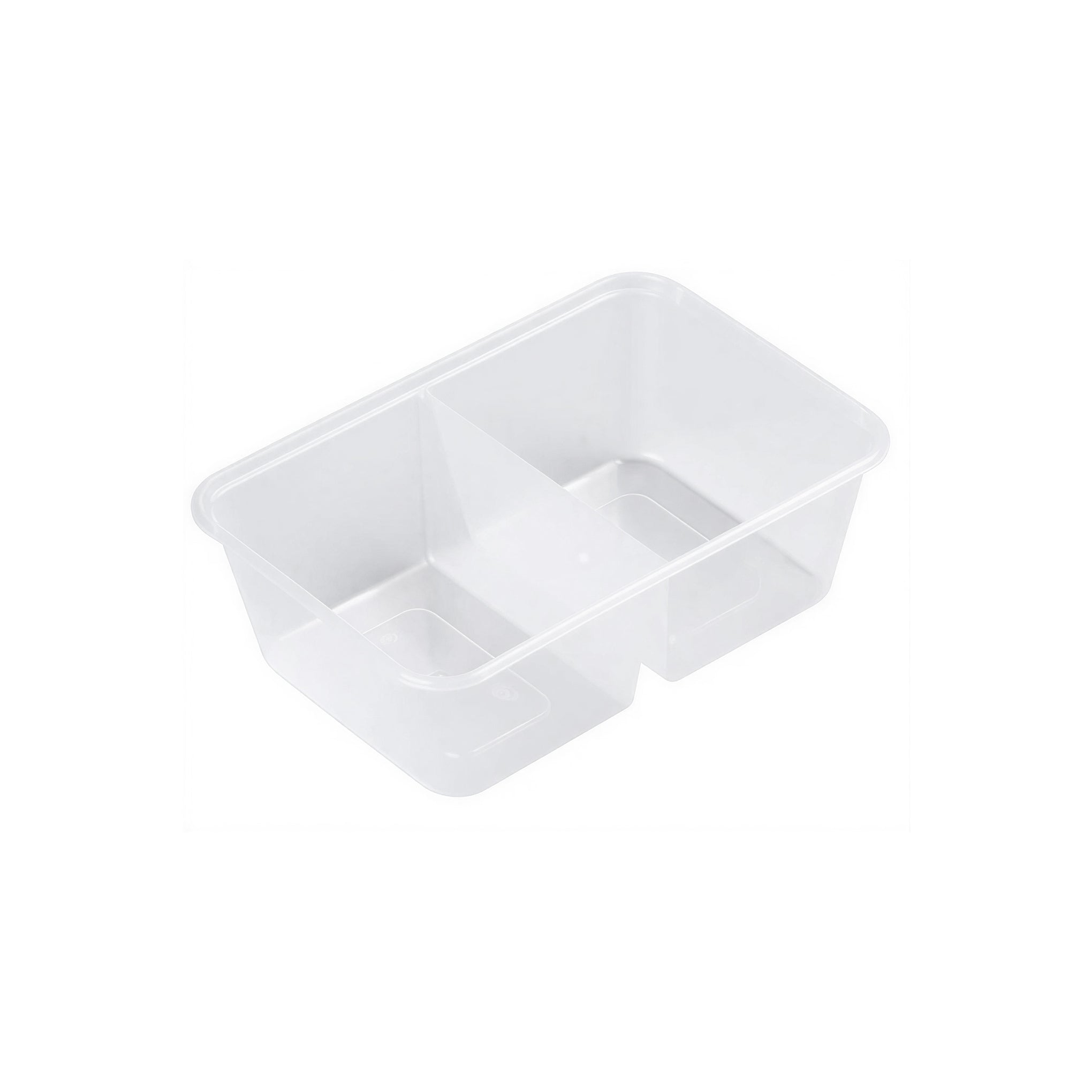 2-Compartment Rectangular Container 650ml 50pcs
