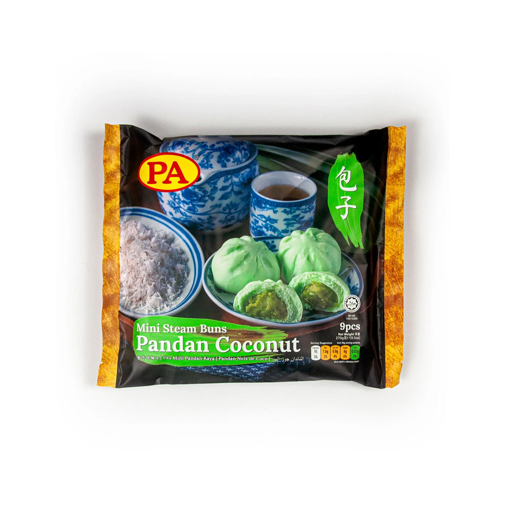 Mini Steam Bun Pandan Coconut 9's x 30g