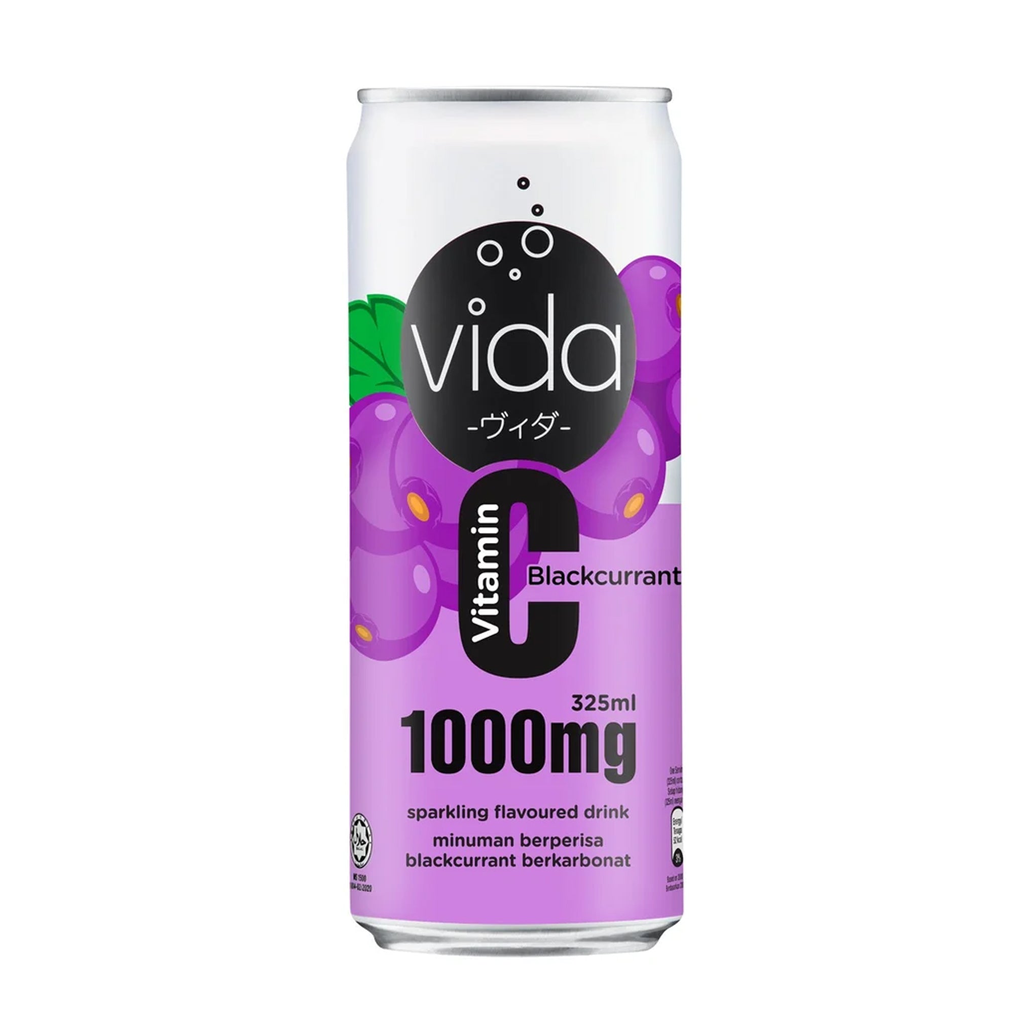 Vitamin C Sparkling Blackcurrant Flavoured Drink 325ml