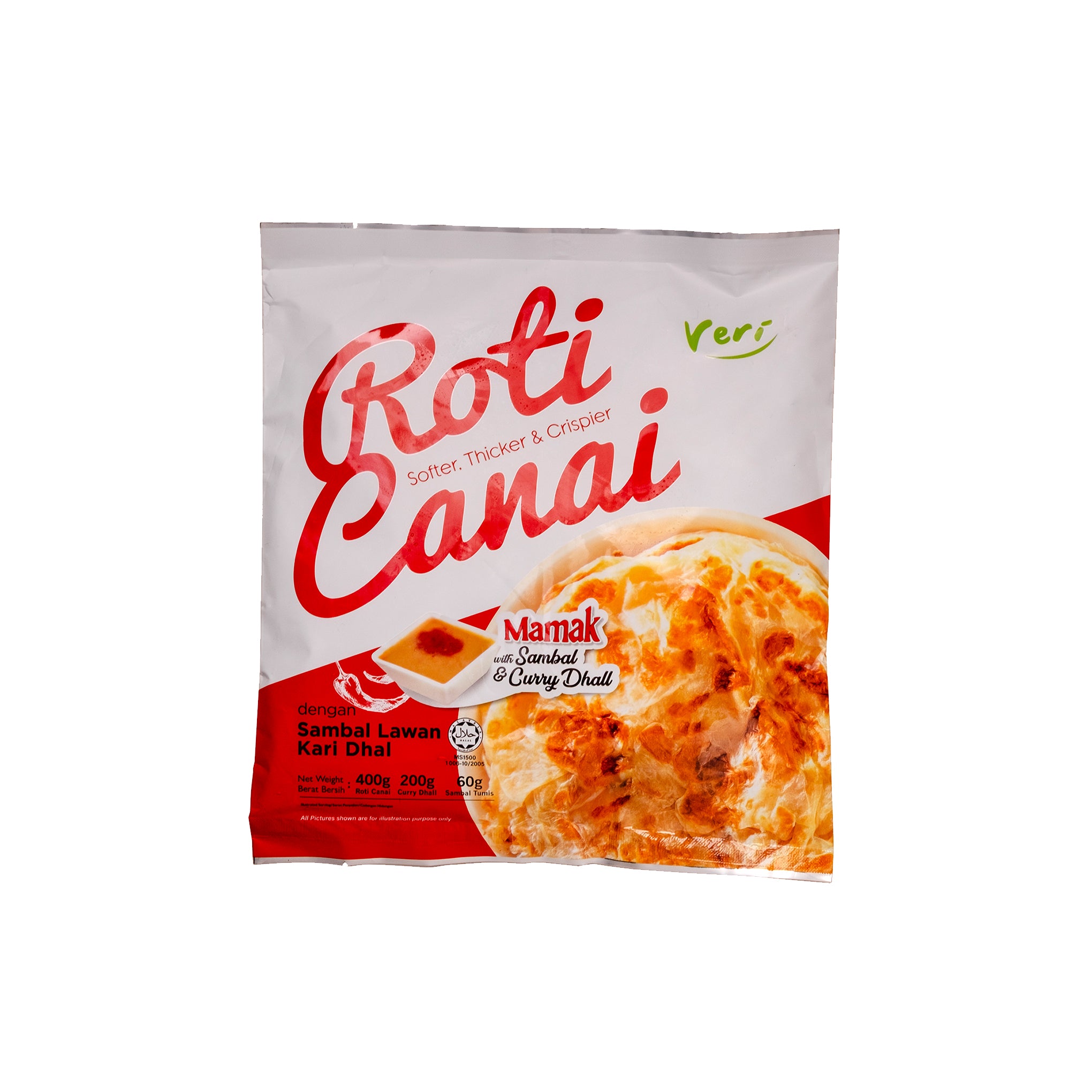 Roti Canai with Sambal Curry Dhall 660g