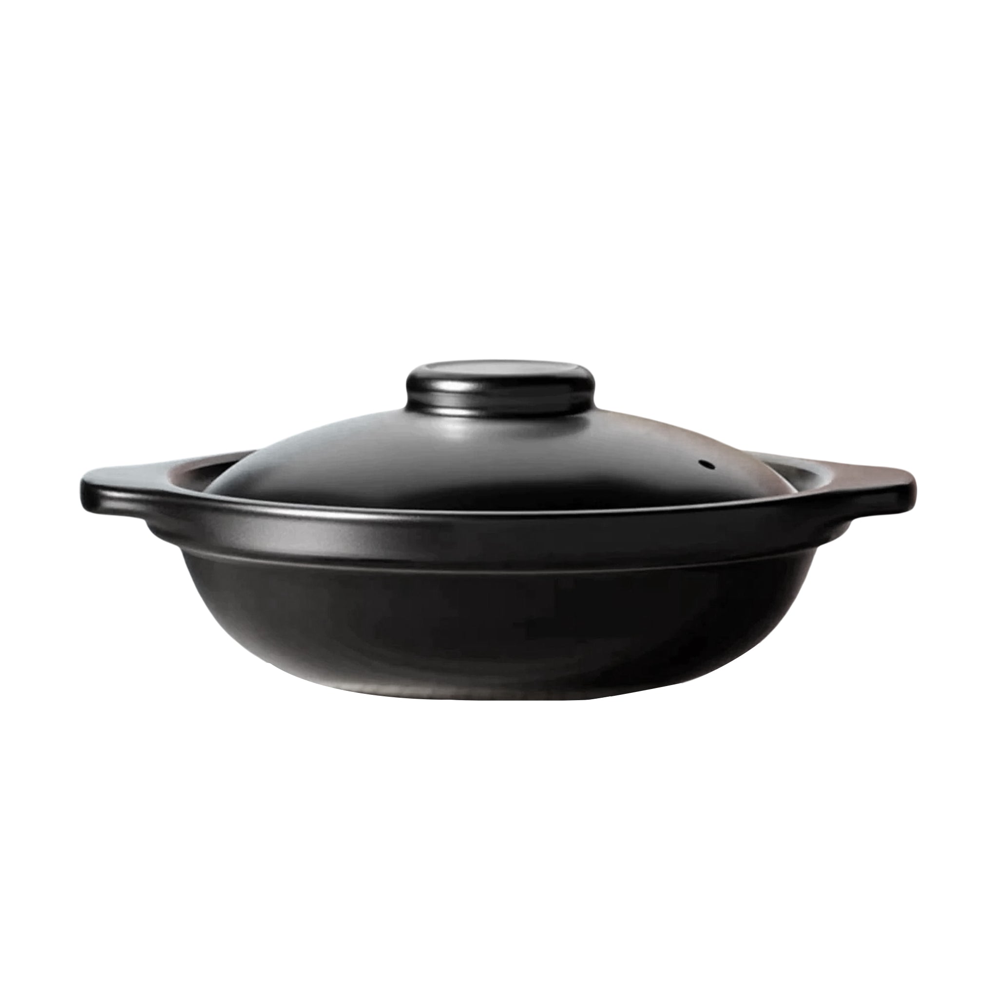 Clay Pot Shallow Black 9" 700ml