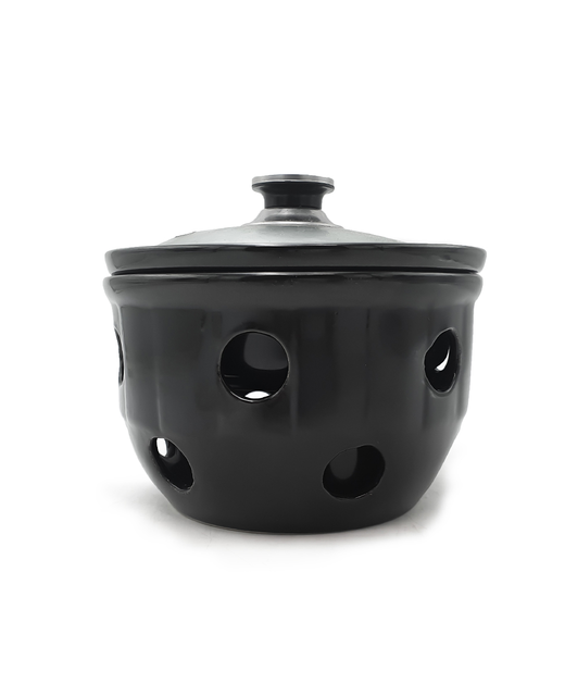 Clay Pot With Burner & Lid No.15 (Black)
