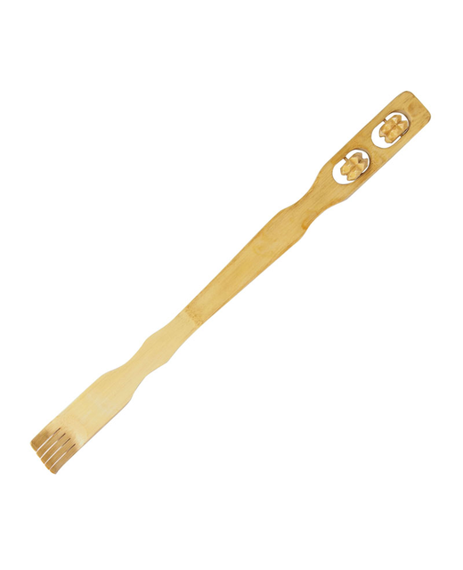 Bamboo Back Scratcher With Massage Wheel