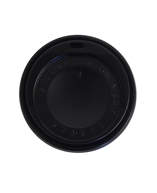 Lid For Coffee Cup 8oz (Black)