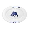 Crockery Oval Plate (Blue Carp)