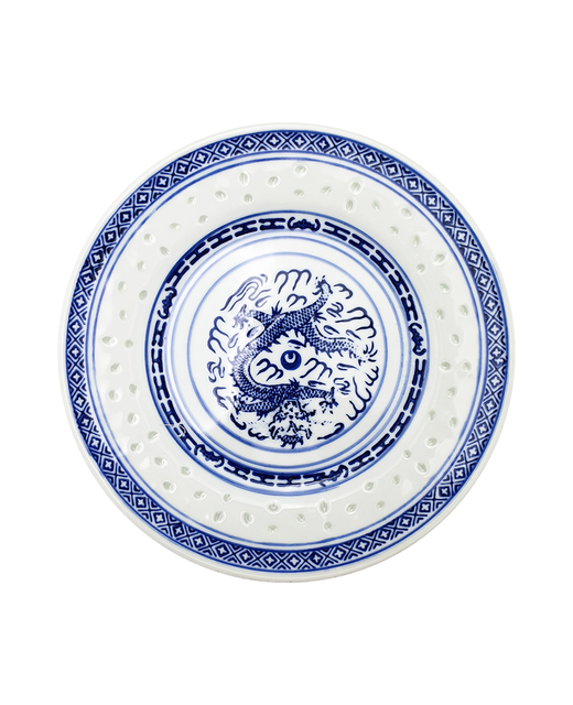 Crockery Round Plate (Rice Pattern)