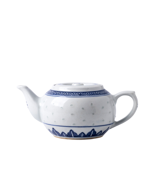 Crockery Tea Pot Medium (Rice Pattern)