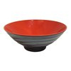 Melamine Ribbed Bowl (Red & Black)