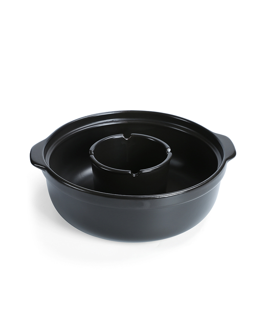 Clay Hot Pot With Centerpiece (Black)