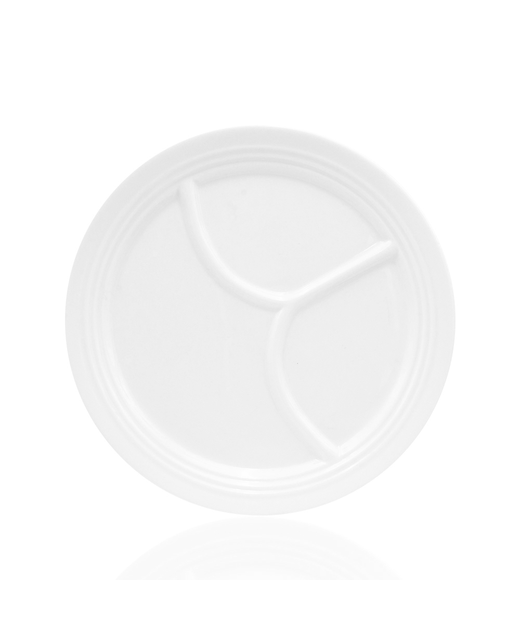 Crockery 3 Compartment Plate (White)