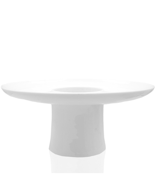 Crockery Raised Round Platter (White)