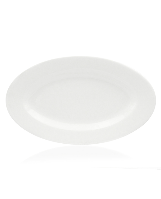 Crockery Narrow Oval Plate (White)