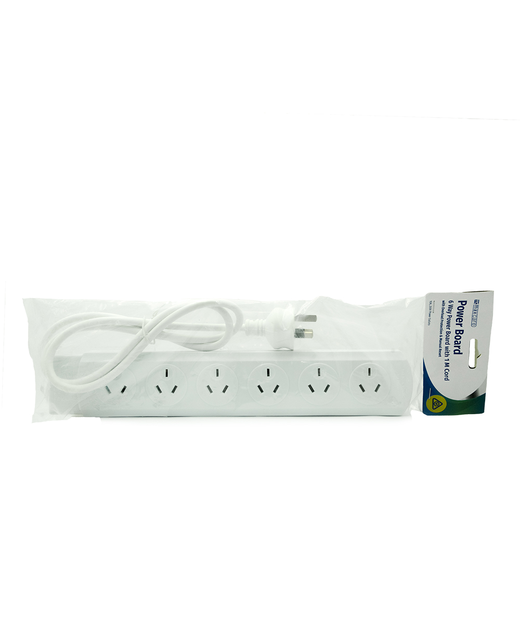 6-Way Power Board With Cord 1m