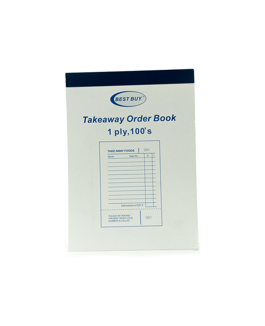 Takeaway Order Book 1 Ply