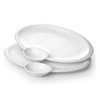 Crockery Round Egg Plate (White)