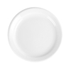 Crockery Plate Round Thick Rim (White)