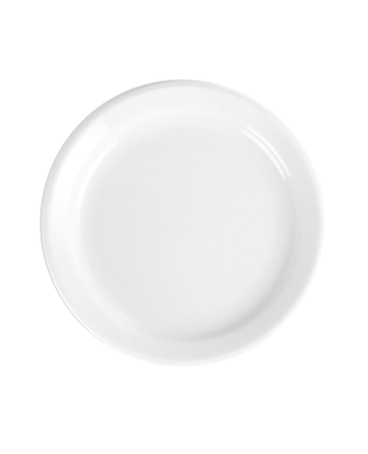 Crockery Plate Round Thick Rim (White)