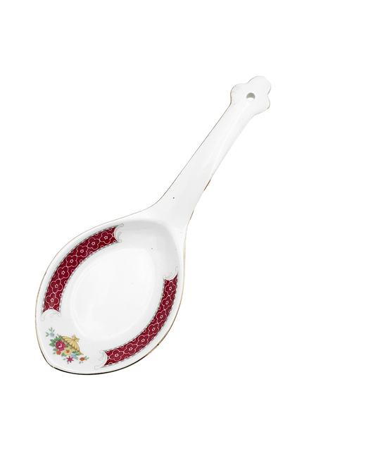 Crockery Rice Spoon (Rose Pattern)